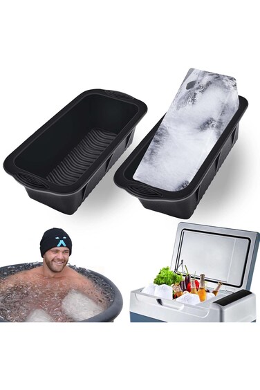 قوالب ثلج سيليكون NALACAL لحمامات الثلج، كبيرة جدًا 4.7 رطل، مبردات، صواني مكعبات ثلج كبيرة قابلة لإعادة الاستخدام،