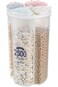 YRQX Compartment Storage Tank, Airtight Food Storage Container, Plastic Cereal Dispenser with Lids