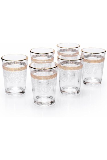 طقم شاي مغربي 6 قطع ذهبي