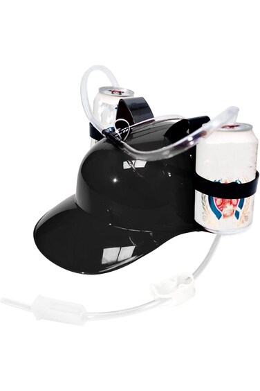 Drinking Helmet Cap, Beverage Hat, Fun Soda Can Helmet For Parties, Headpiece for Drinks, Beverage