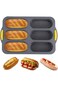 Yelajoy Premium Silicone Baking Molds - Nonstick Loaf Pan &amp; Hot Dog Bun Pan Set   Heat-Resistant Br