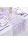 Azonee Sequin Iridescent Table Runner Table Runners Sparkly Lavender Fabric Mermaid Party Decoratio