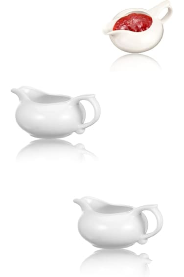 Sweet seven&reg; Mini White Ceramic Creamer Set, 150ml Milk Jug with Handle, for Coffee &amp; Tea - Small G