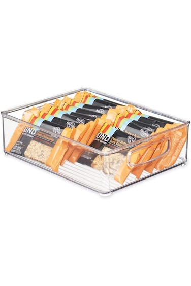 iDesign Cabinet/Kitchen Binz Kitchen Storage Container, Medium-Sized Plastic Storage Boxes for The