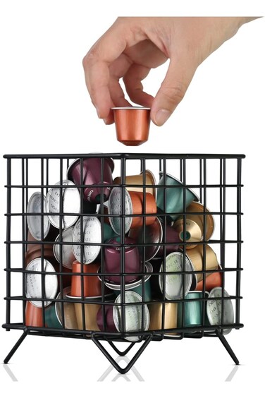 حامل كبسولات القهوة XMGZQ، حامل أكواب قهوة كبير السعة ومنظم لتخزين كبسولات القهوة