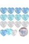 Excefore Reusable Ice Cubes for Drinks, 15Pcs Heart Shape Plastic Ice Cubes, for Drinks, Cocktails