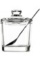 LYNK HOME Classic Clear Glass Sugar Bowl Set with Lid Serving Spoon Salt Pot Pepper Storage Jar Sea