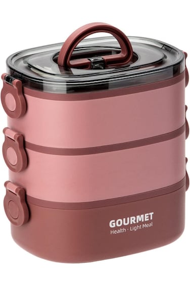 TRASSLE Bento Lunch Box,Stackable 3 Layers Bento Box,2000ml Large Capacity Lunch Containers,Leak-Pr