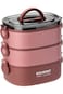 TRASSLE Bento Lunch Box,Stackable 3 Layers Bento Box,2000ml Large Capacity Lunch Containers,Leak-Pr