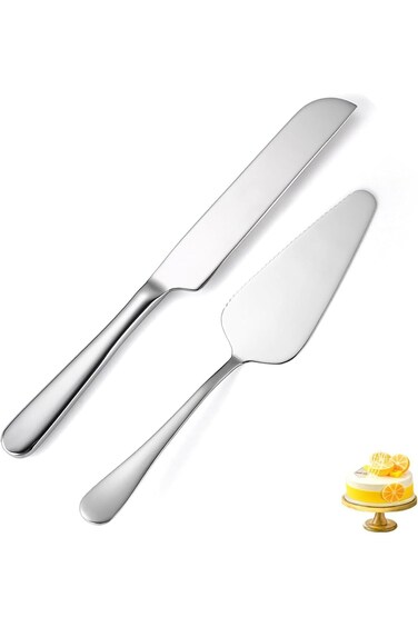 Cake Cutting Set, Premium Stainless Steel Cake Cutter Wedding Cake Knife and Server Spatula Set,Ele