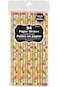 FRUITS PRINTED PAPER STRAWS, 24pcs
