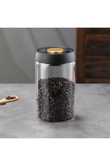 علب قهوة هوكور بغطاء محكم الإغلاق، برطمانات تخزين للمطبخ، حاويات تخزين الطعام - لكل