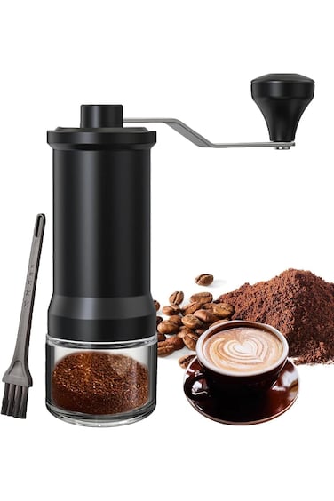 مطحنة قهوة يدوية من نيوفانتي، مطحنة قهوة يدوية ذات شفرة سيراميك قابلة للتعديل للحصول على طحن ناعم/خشن