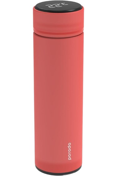 Porodo Smart Water Bottle with Temperature Indicator 500ml - Red