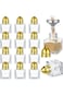 Uiifan 12 Pcs 0.5 oz Cube Shape Small Salt and Pepper Shakers with Tone Tops Clear Mini Glass Seaso