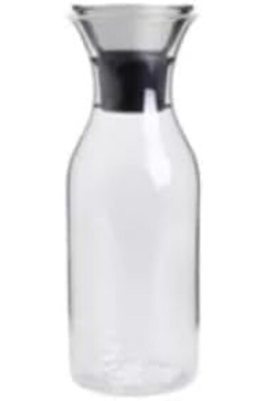 wda Glass Carafe with Wide Mouth, 1 Litre, Clear