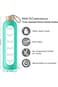KASTWAVE Motivational Glass Water Bottle with Time Markers, Leak Proof and BPA Free, 32 Oz with Sil