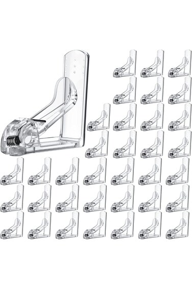 KASTWAVE Transparent Tablecloth Clips Clear Food Service Tablecloth Clips Table Cloth Hold Down Cli