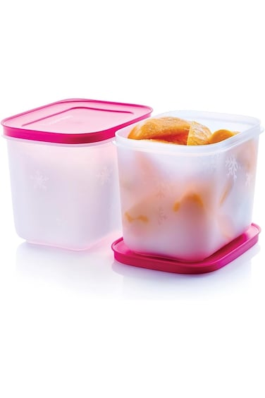 مجموعة حاويات تخزين الطعام من Tupperware Essentials Freezer Mates، مكونة من قطعتين، سعة 1.1 لتر - منظم للفريزر