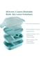 ALMEKAQUZ Stackable Bento Boxes,3 Layers All-in-One Lunch Containers with Multiple Compartments,Lea