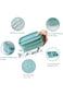 ALMEKAQUZ Stackable Bento Boxes,3 Layers All-in-One Lunch Containers with Multiple Compartments,Lea