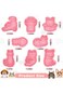 SWIUKPHE Cat Cookie Cutters 8 Pcs with Plunger Stamps Set 3D Cat Paw Shape Biscuit Cutter Funny Car