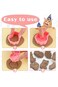SWIUKPHE Cat Cookie Cutters 8 Pcs with Plunger Stamps Set 3D Cat Paw Shape Biscuit Cutter Funny Car