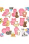 SWIUKPHE Cat Cookie Cutters 8 Pcs with Plunger Stamps Set 3D Cat Paw Shape Biscuit Cutter Funny Car