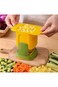 Multifunctional Dicing and Slicing Vegetable Cutter, Vegetable Cutter with Container, Manual Pressu