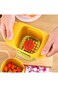 Multifunctional Dicing and Slicing Vegetable Cutter, Vegetable Cutter with Container, Manual Pressu