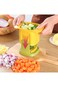 Multifunctional Dicing and Slicing Vegetable Cutter, Vegetable Cutter with Container, Manual Pressu