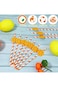Azonee Lemon Paper Straws, Biodegradable Orange Striped Patterned Drinking Straws, Party Decor Disp