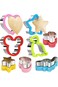 KASTWAVE Sandwiches Cutter Set, 8Pcs Mickey Mouse &amp; Dinosaur &amp; Heart &amp; Star Shapes Sandwiches Cutte