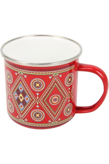 Al Sanidi Najdi Ghadar Mug, Coffee Mug for Trips and Travel, Red, 750 ml