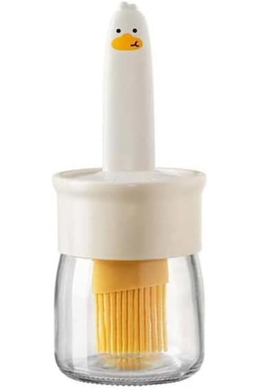 Excefore Glass Oil Dispenser Bottle with Silicone Brush - Oil Dispenser for Kitchen Cooking, Frying