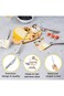 KASTWAVE Cheese Knife Set with Wood Handle Steel Stainless Include Cheese Wire Cutter, Cheese Sprea