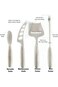 KASTWAVE Cheese Knife Set with Wood Handle Steel Stainless Include Cheese Wire Cutter, Cheese Sprea