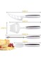 KASTWAVE Cheese Knife Set with Wood Handle Steel Stainless Include Cheese Wire Cutter, Cheese Sprea