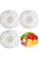 Sukh 300PCS Bowl Covers Reusable - Plastic Bowl Cover Elastic Food Covers Stretch Reusable Disposab