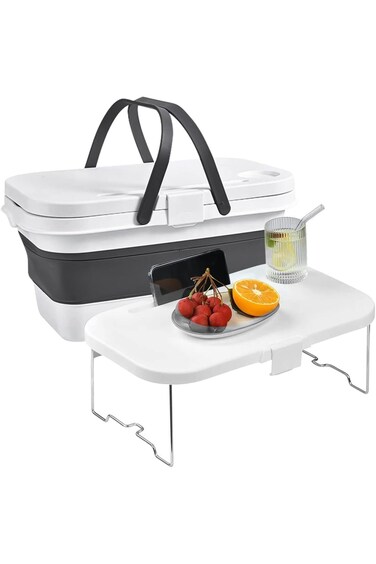 سلة نزهة قابلة للطي، حاوية تخزين خارجية للنزهات، سلة تخييم محمولة مقاومة للتسرب، سعة 16 لترًا