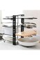 ARVINKEY Pot Rack Organizers, 8 Tiers Pan Organizer Rack for Cabinet, Adjustable Pot Lid Holders &amp;