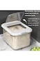 Grain Storage Bucket, Airtight Rice Container with Pop Up Lid &amp; Free Measuring Cup, Moisture, Insec