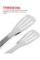 JZS Cooking Kitchen Tongs, 2 Pcs 304 Stainless Steel Kitchen Cooking Tongs for Cooking, Metal BBQ G
