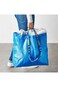Ikea 6 Frakta Shopping Bags 10 Gal Blue Tote Multi Purpose Durable Material, M