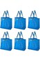 Ikea 6 Frakta Shopping Bags 10 Gal Blue Tote Multi Purpose Durable Material, M