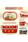 2 Pcs Kawaii Bento Box Leakproof Stackable Lunch Container with 3 Compartments Portable Preschool L
