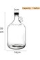 Dicunoy 1 Gallon Glass Jugs, 128 OZ Large Fermenting Jug with Seal Lid, Wine Growler Carboy Bottle