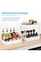 TRASSLE 4 Tier Rolling Cart with Wheels, Detachable Utility Storage Cart with Handle and Lockable W