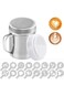 Wisfunlly Powdered Sugar Shaker Duster with Handle, Stainless Steel Fine Mesh Shaker Powder Cans wi
