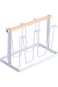 Cup Drying Rack, 6-Hook Bottle Drying Drainer Stand, Coffee Mugs Wine Glass Drying Rack with Non-Sl